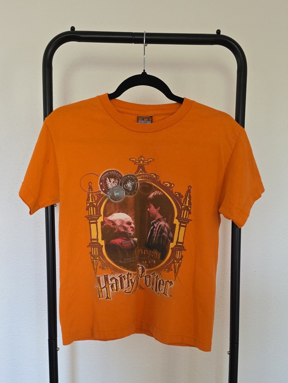 Harry Potter Kids Orange Graphic Tee. Size M.